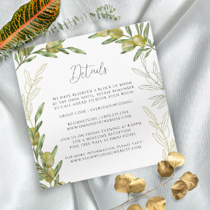 Moderne Green Olive Branchenkarte Begleitkarte