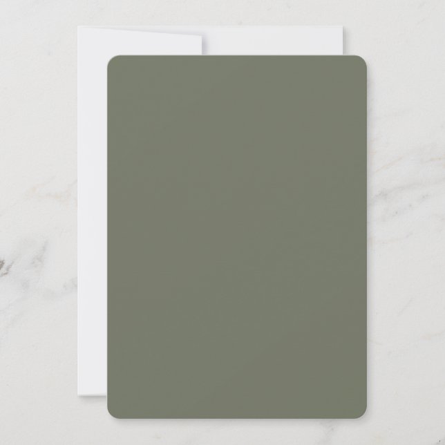 Moderne Green Rounded Card - individuell anpassbar Save The Date (Vorderseite)