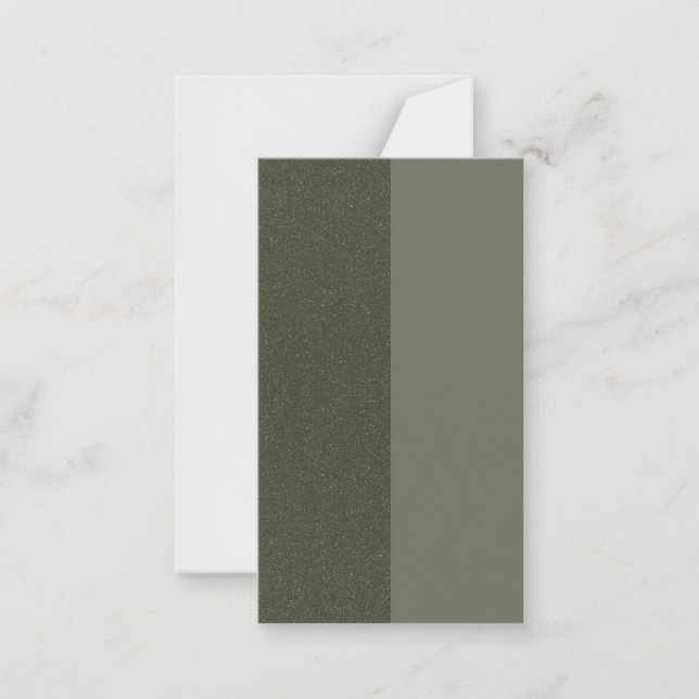 Moderne Green Split Flat Card - individuell anpass Mitteilungskarte (Vorderseite)