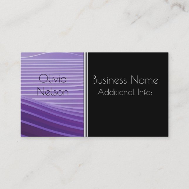 Moderne Green Strips Business Card 3 Visitenkarte (Vorderseite)