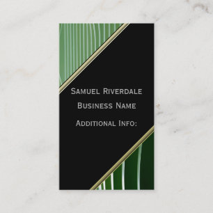 Moderne Green Strips Business Card 4 Visitenkarte