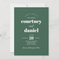 Moderne Green Trendy Mix Match Wedding