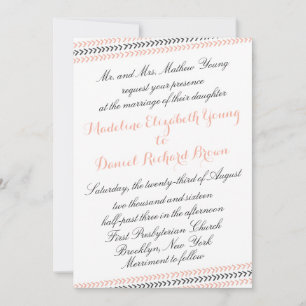 Moderne Grenz-Typografie - Einladung zur Hochzeit