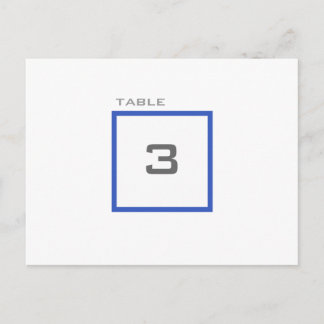 Moderne Grid Blue Wedding Reception Tischnummern