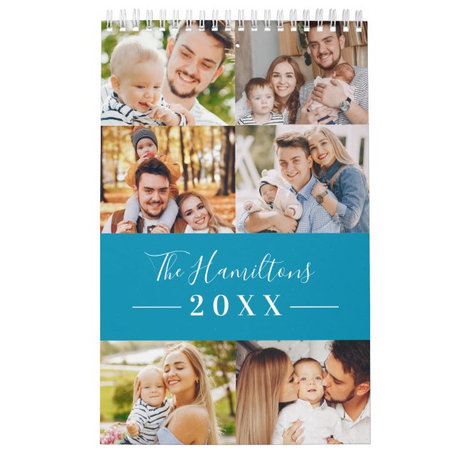 Moderne Grid Collage Foto Family 2025 Kalender (Titelbild)