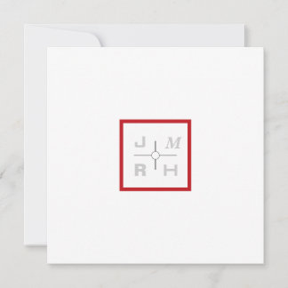 Moderne Grid Red Wedding Einladung