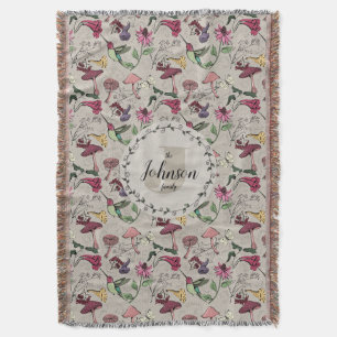 Moderne Griechen Familienname Hummingbird & Blume Decke