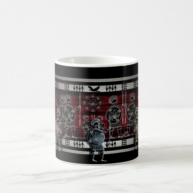 Moderne griechische schwarze Abbildung Tasse (Mittel)