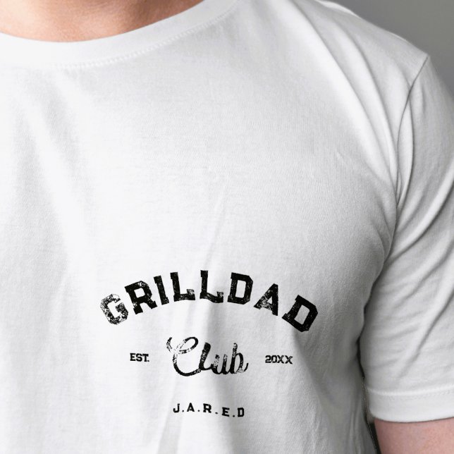 Moderne Grill Vater Individuelle Name GRILLEN des  T-Shirt (Von Creator hochgeladen)