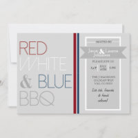 Moderne GRILLEN Rot Weiß und Blau | 4. Juli Party