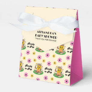 Moderne Groovy Daisy Pink Gelb Sie ist bereit zu p Geschenkschachtel