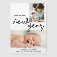 Moderne, großartige Anfänge in die Neujahrs-Baby-F