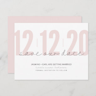 moderne große Zahlen rosa Schwarz Einladung