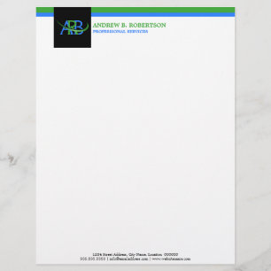 Moderne Größenveränderbare Swoosh-Monogramm-Geschä Briefkopf