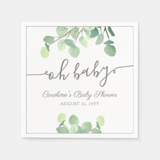 Moderne Grünanlage Eucalyptus Babydusche Serviette