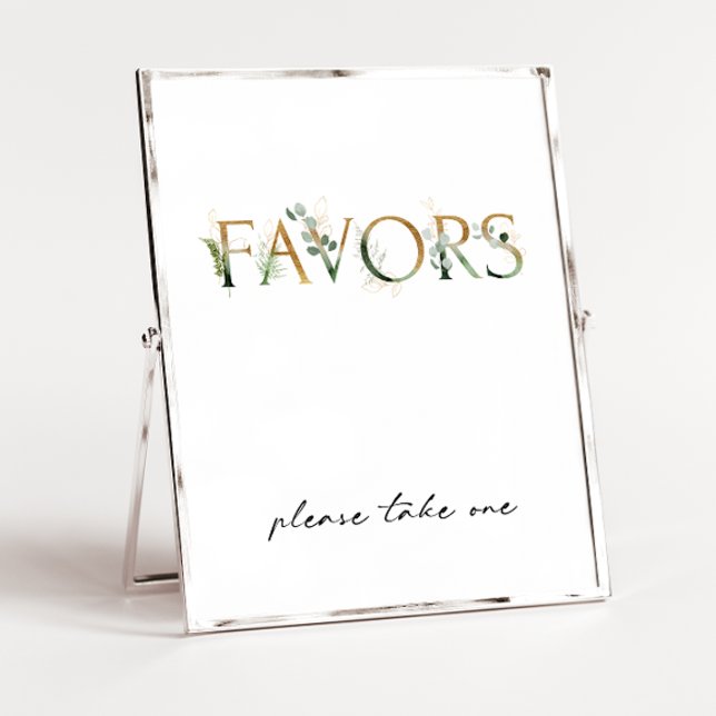 Moderne Grünanlage und Gold Baby Dusche Favoriten  Poster (Von Creator hochgeladen)