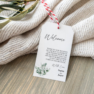 Moderne Grünanlage Weiße Hochzeit in Urlaubsort Wi Geschenkanhänger