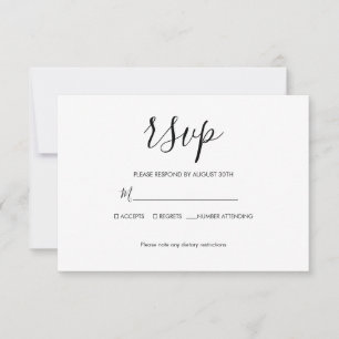 Moderne grundlegende Minimalistische einfache RSVP Karte