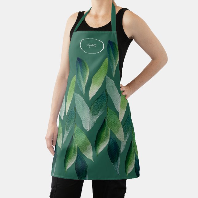 Moderne grüne Bohemische Natur Schürze (InSitu)