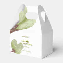 Moderne grüne Boho Kalligraphie Hochzeit Vielen Da