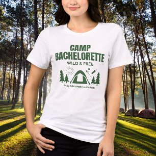 Moderne grüne Camp-Junggesellinnen-Wocheende Tri-Blend Shirt