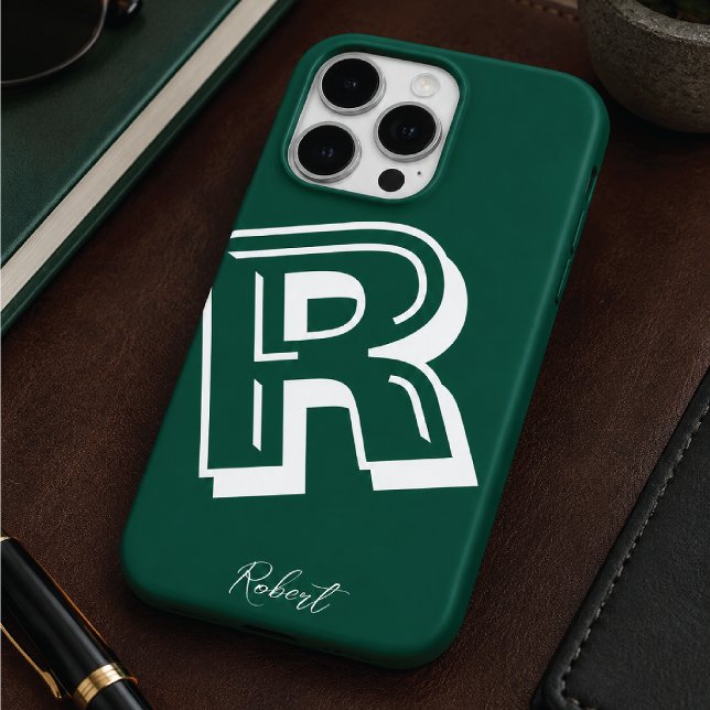 Moderne grüne erste minimale Case-Mate iPhone Gehä Hülle (Von Creator hochgeladen)