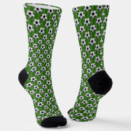 Moderne grüne europäische Fußballmuster Socken