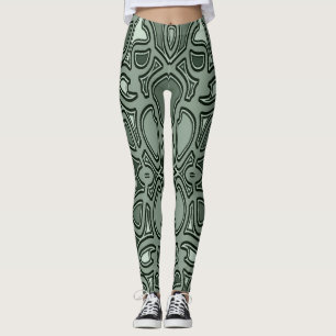 Moderne grüne Farbe Klassiker "Ratti_Creative_Arts Leggings