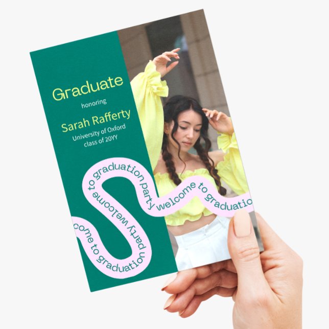 Moderne grüne farbige Typografie-Einladung Einladung (Von Creator hochgeladen)