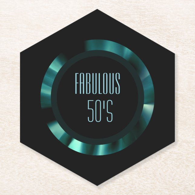 Moderne grüne Flora - Schwarzes Akzent Papier Untersetzer (Vorderseite)