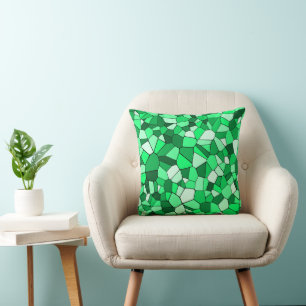 Moderne grüne geometrische Mosaik Kissen