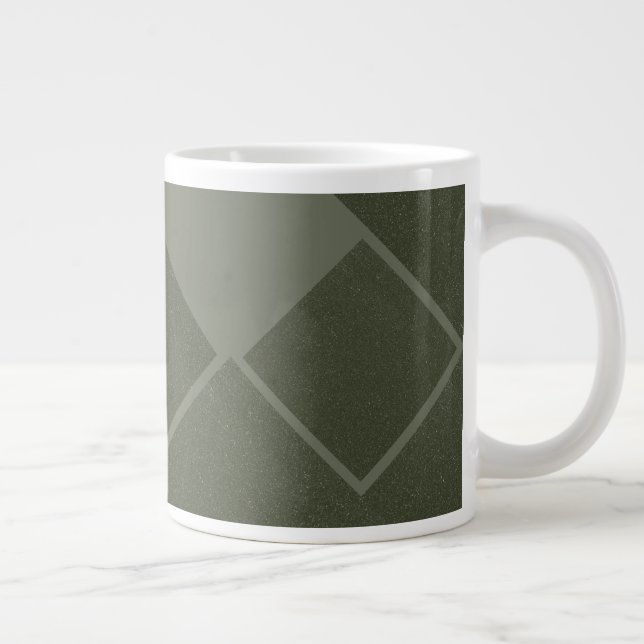 Moderne grüne geometrische Tasse (Rechts)