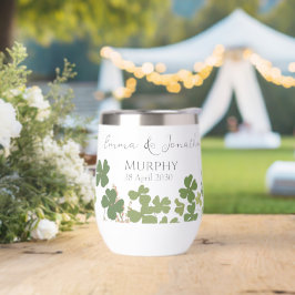 Moderne grüne Irische Leaf Clover Wedding