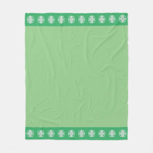 Moderne grüne Kreisstruktur Fleecedecke