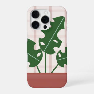 Moderne grüne Monstera-Blatt-Pflanze zum Geburtsta iPhone 16 Pro Hülle