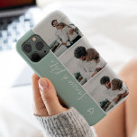 Moderne grüne Paare benennen 3 Fotos Kollaboration Case-Mate iPhone Hülle<br><div class="desc">Moderne schlaue,  grüne Paare benennen 4 Fotos Collage Grid,  ein Geschenk für ein Paar oder beste Freunde.</div>