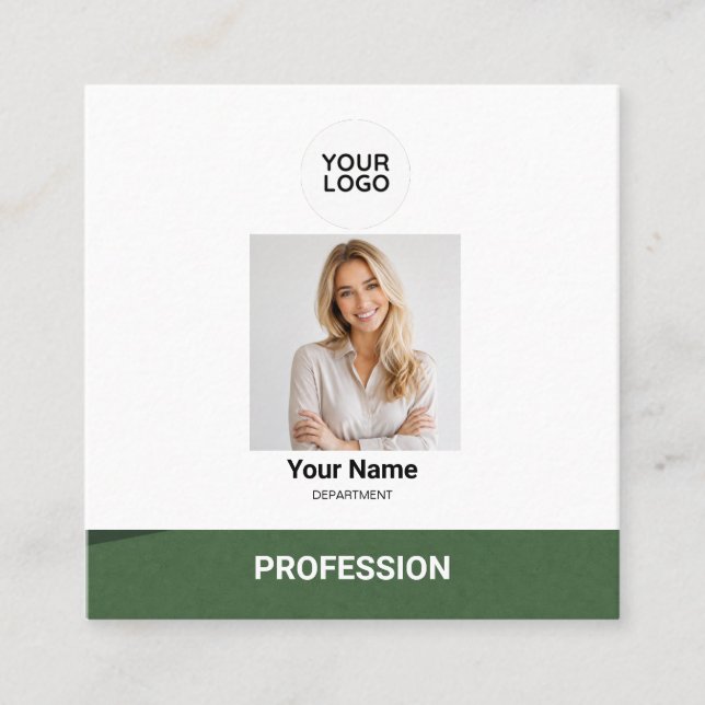 Moderne grüne professionelle Visitenkarte (Vorderseite)