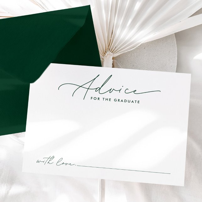 Moderne grüne Skriptberatung für die Graduate Card (Von Creator hochgeladen)