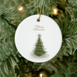 Moderne grüne Spirale Weihnachtsbaum Keramik-Ornam Keramik Ornament
