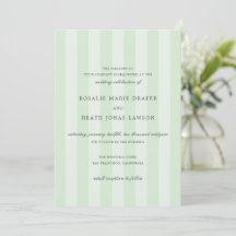 Moderne grüne Streifen elegante Hochzeit