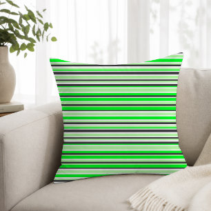 Moderne grüne Streifen Kissen