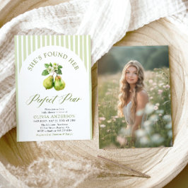 Moderne grüne Streifen Perfektes Brautparty Einladung