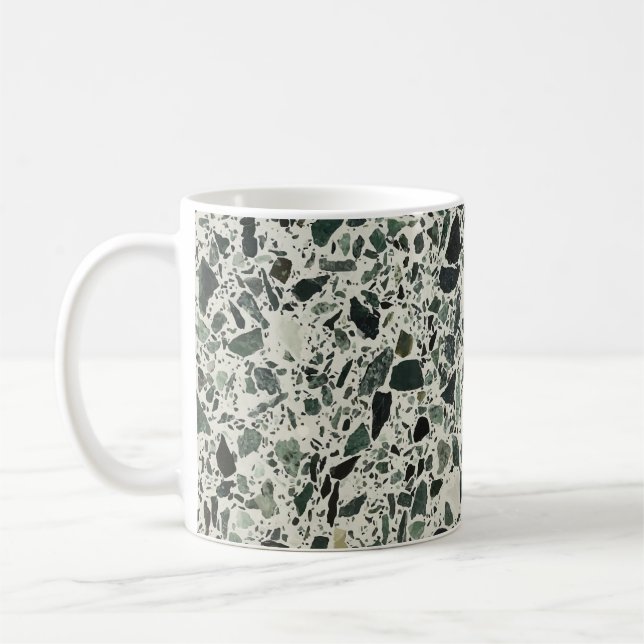 Moderne grüne Terrazzo Kaffeetasse (Links)