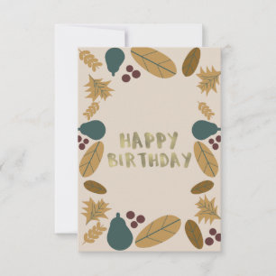 Moderne grüne Umrandung zum Erntedankfest und Gebu Karte