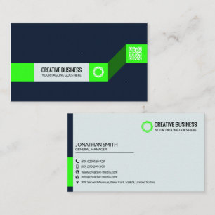 Moderne grüne und blaue Visitenkarte Creative Co