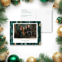 Moderne grüne und goldene Weihnachtsbaum-Feiertags