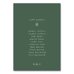 Moderne Grünfläche Moss Schlichte, einfache Hochze Tischnummer