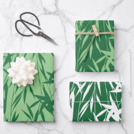 Moderne Grünfolien Geschenkpapier Set