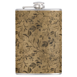 Moderne Grunge-Blattmuster - Flasche Flachmann