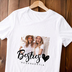 Moderne Grunge-Herz-Beste-Freunde-BFF-Foto Tri-Blend Shirt